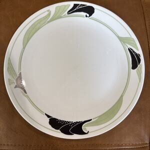 Vintage Corning Corelle Black Orchid Pattern Dinner Plate 10"